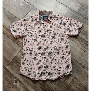Outer Space Button Up Shirt Boys Size Small / 8